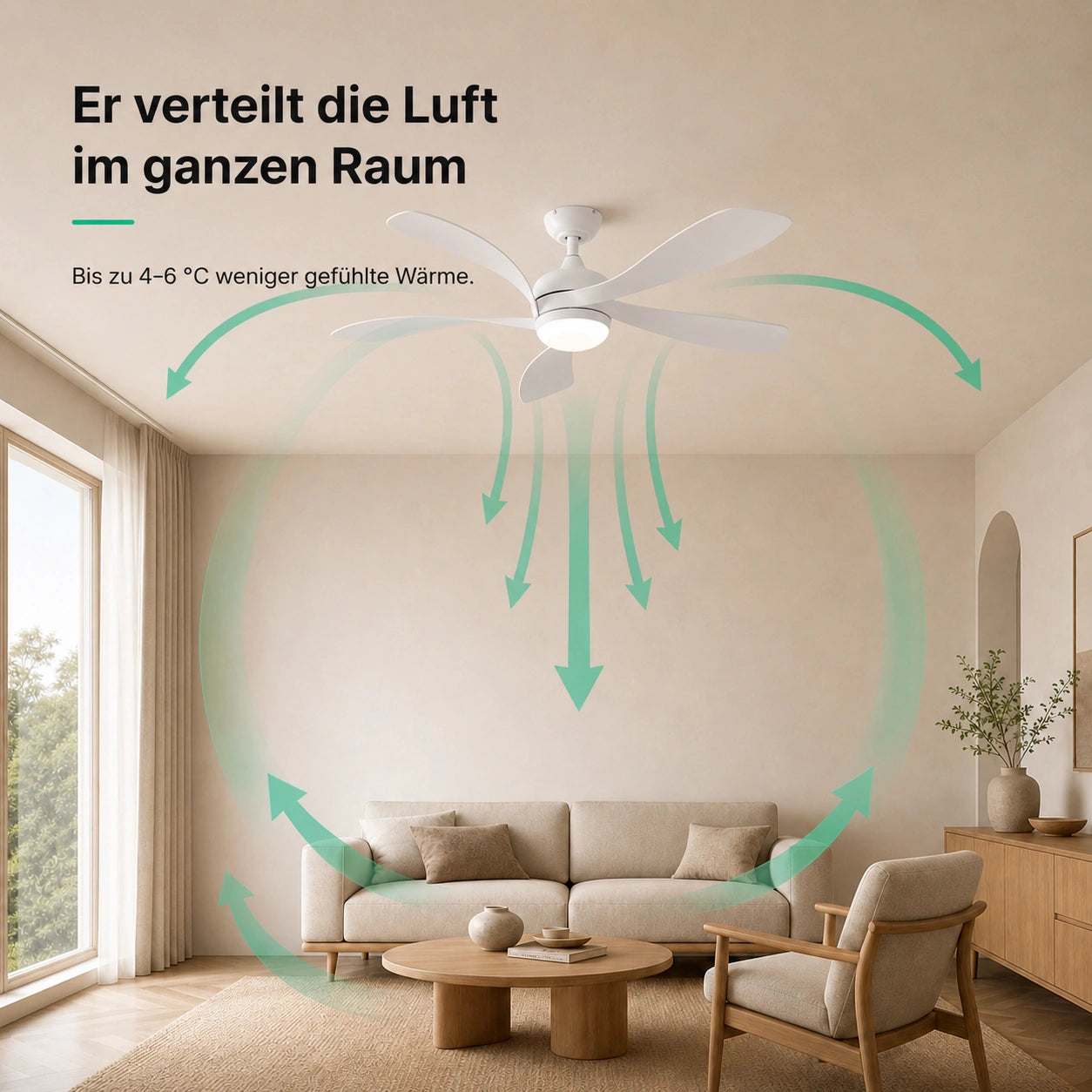 Un flux d’air régulier, sans courant agressif