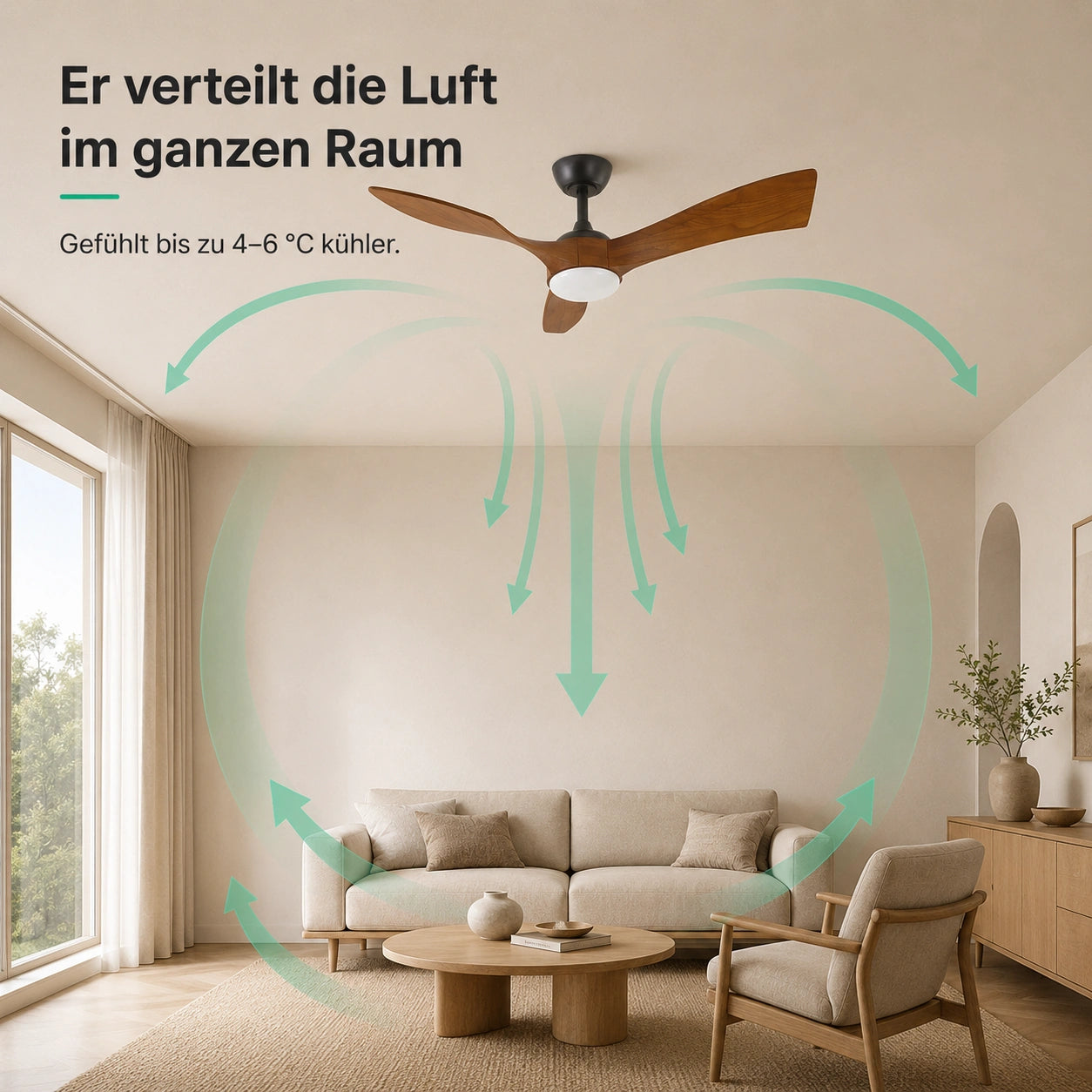 Un flux d’air régulier, sans courant agressif